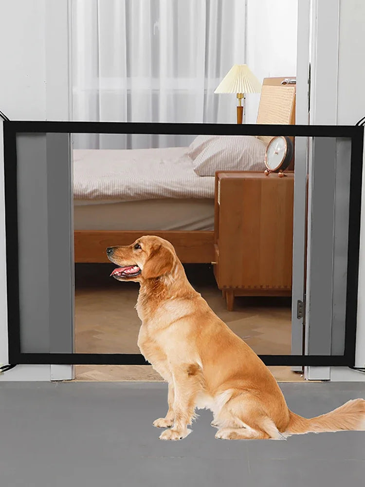 Dog Barrier Fence Folding Mesh Pet Gate for Indoor Safety