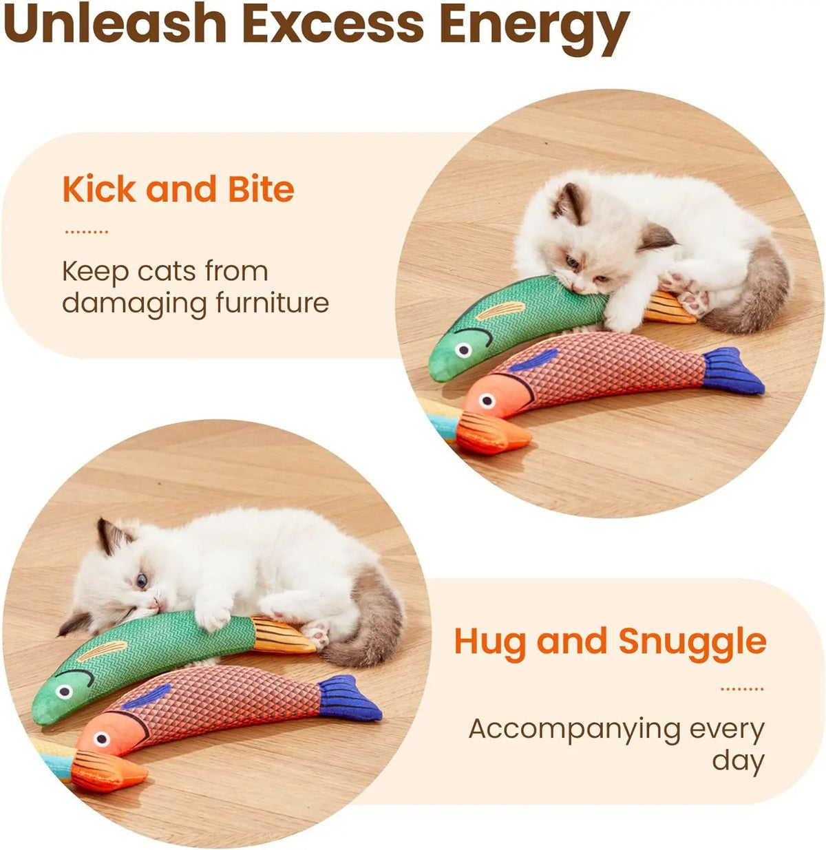 Catnip Fish Toy – Plush Interactive Cat Chew Toy