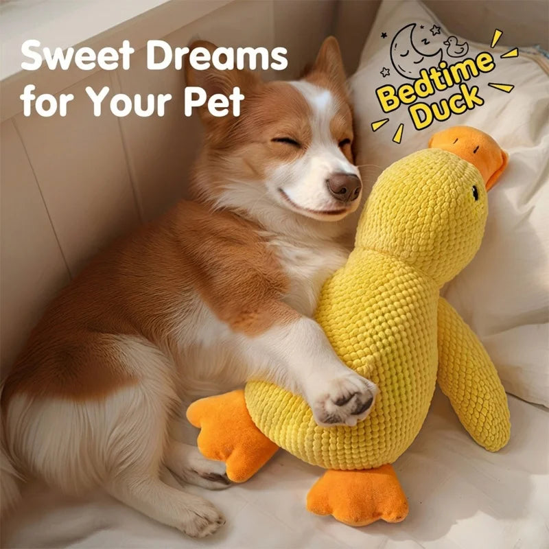 Squeaky Duck Dog Toy – Plush Sound Toy for Puppies & Dogs