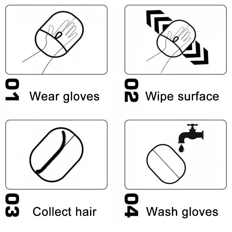 Pet Hair Removal Glove – Double-Sided Dog & Cat Grooming Tool