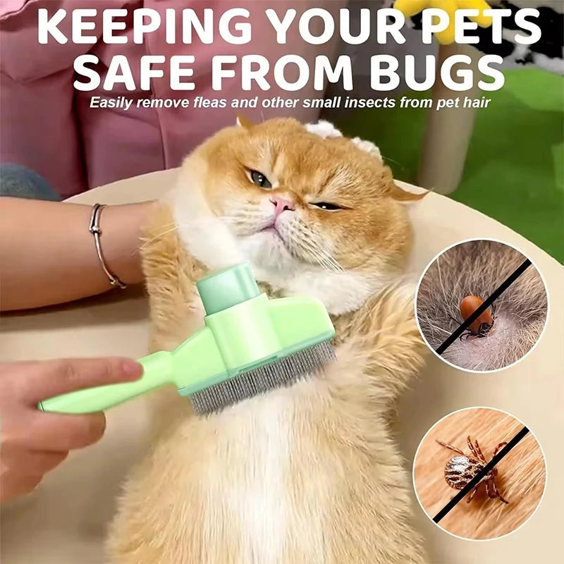Self Cleaning Pet Hair Brush – Cat & Dog Grooming Comb