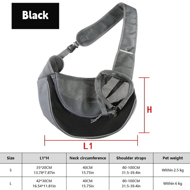 Dog Sling Carrier – Breathable Small Dog Backpack for Travel