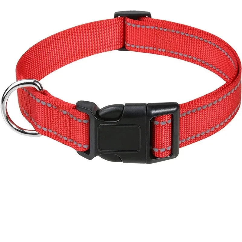 Reflective Dog Collar, Adjustable Nylon Safety Collar for Small Dogs
