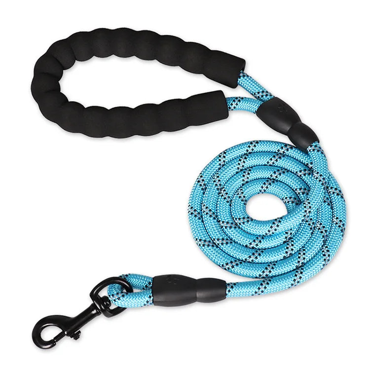 Nylon Dog Leash – Soft Handle Reinforced Lead for Daily Walks