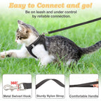 Cat Harness and Leash – Adjustable Reflective Soft Mesh Vest