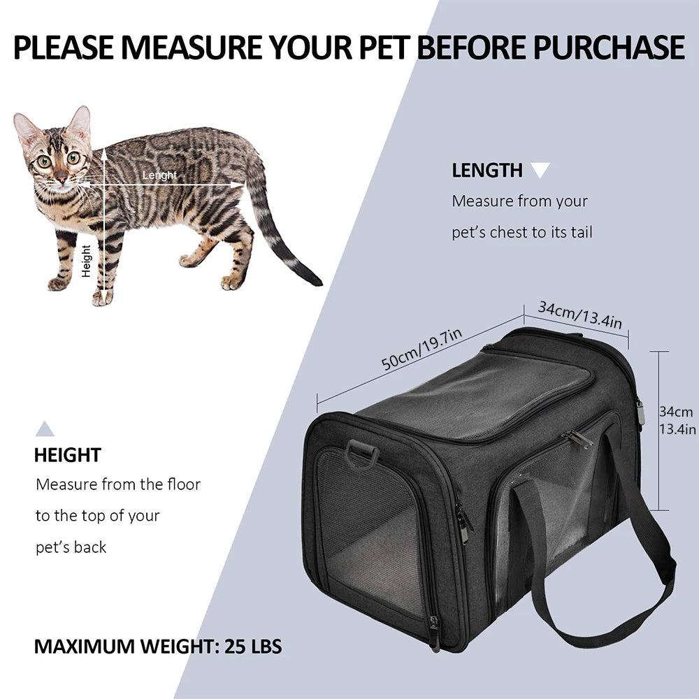 Small Dog Carrier Backpack – Soft-Sided Cat & Pet Travel Bag