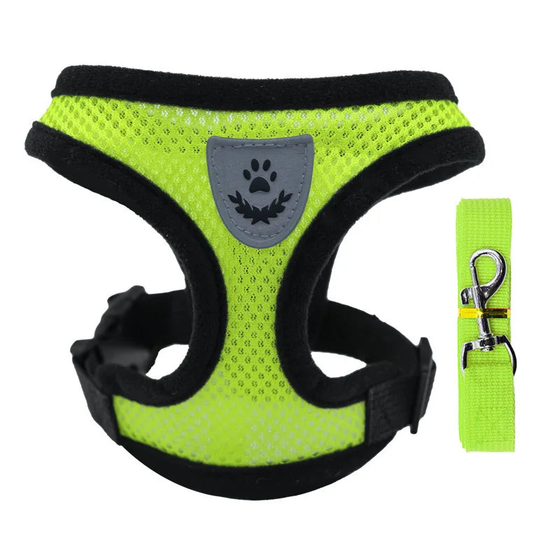 Adjustable Dog Harness Vest, Mesh Puppy Walking Harness