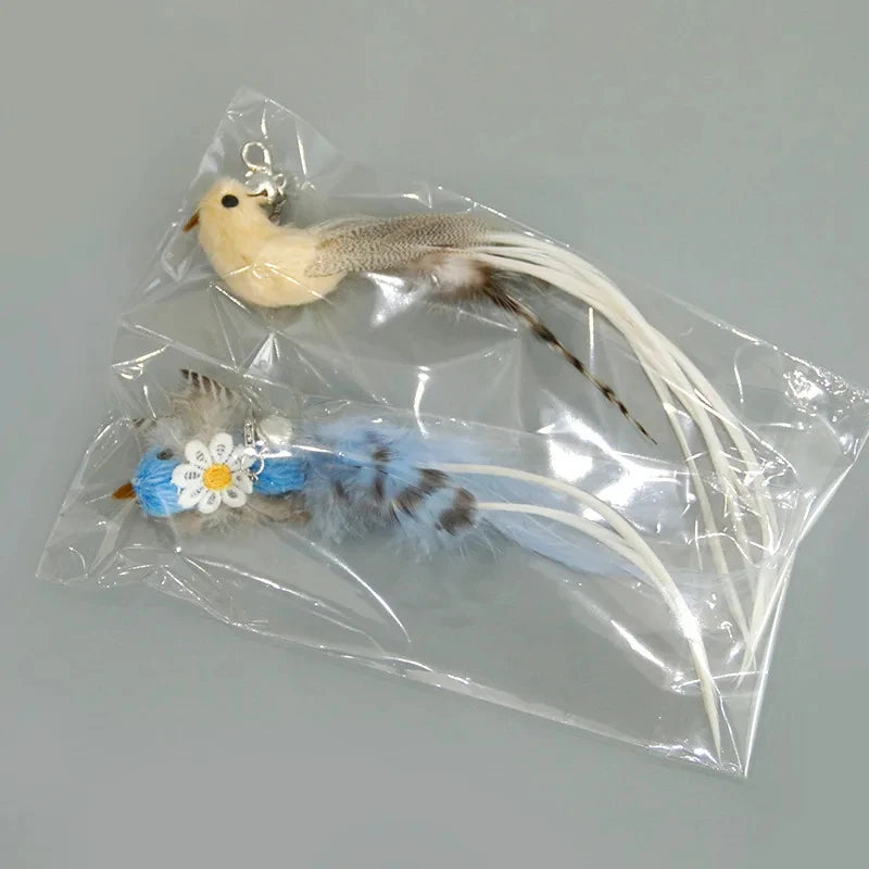 Cat Feather Wand Toy – Interactive Bell Teaser Replacement