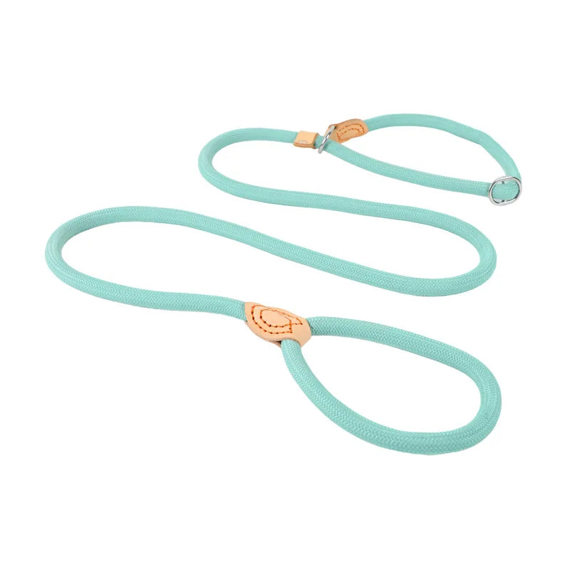 Slip Lead Dog Leash – Adjustable Braided Rope for Large Dogs