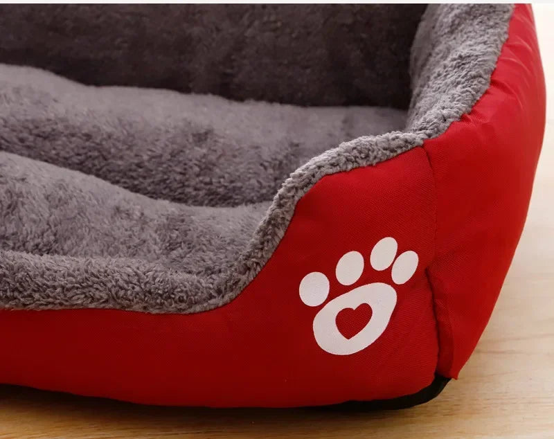 Large Dog Bed – Warm Square Pet Nest for Dogs & Cats