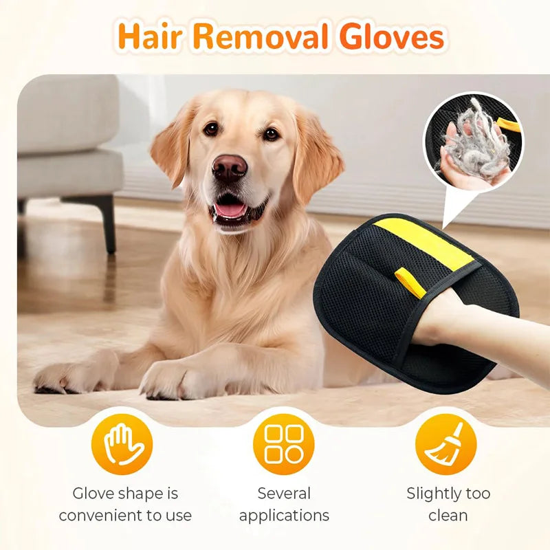 Pet Hair Removal Glove – Double-Sided Dog & Cat Grooming Tool