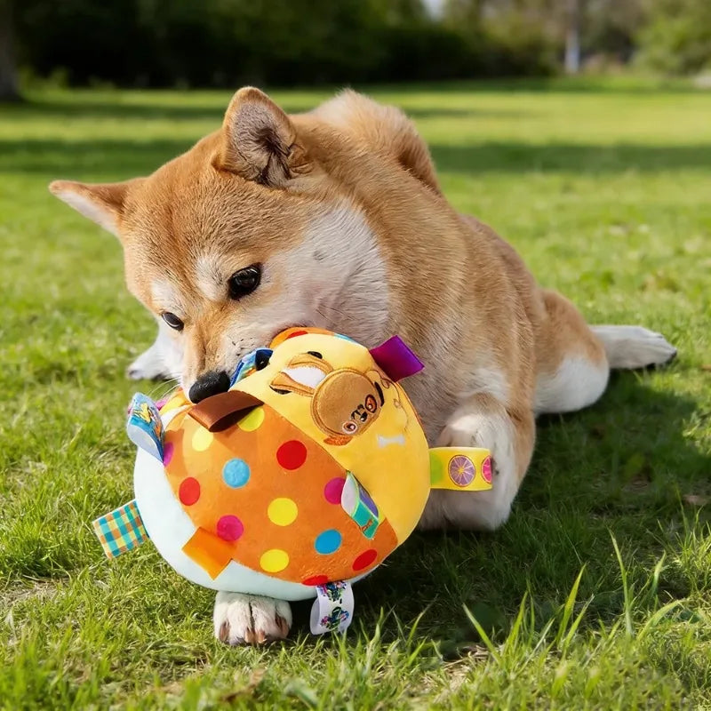 Interactive Dog Ball – Plush Tug, Fetch & Training Toy