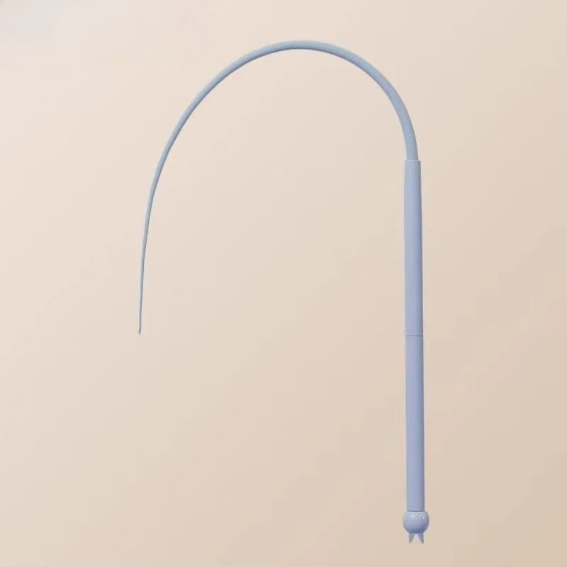 Cat Teaser Toy with Silicone Mouse Tail, Interactive Cat Wand