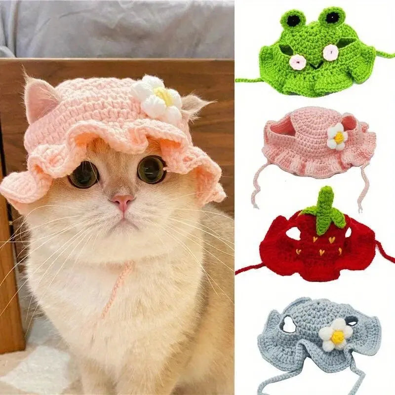 Cat Knitted Hat – Cute Winter Pet Accessory