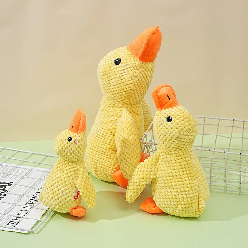 Plush Dog Toy Duck Squeaky Chew Toy for Small & Large Dogs