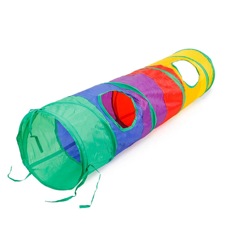 Cat Tunnel Toy – Foldable S-Shape Interactive Tunnel for Indoor Cats