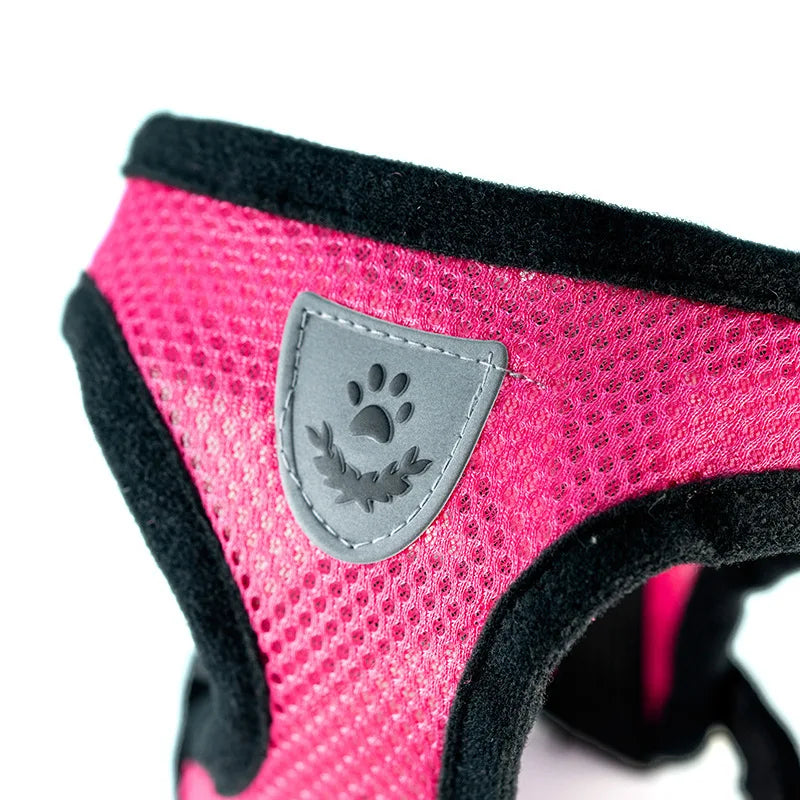 Adjustable Dog Harness Vest, Mesh Puppy Walking Harness