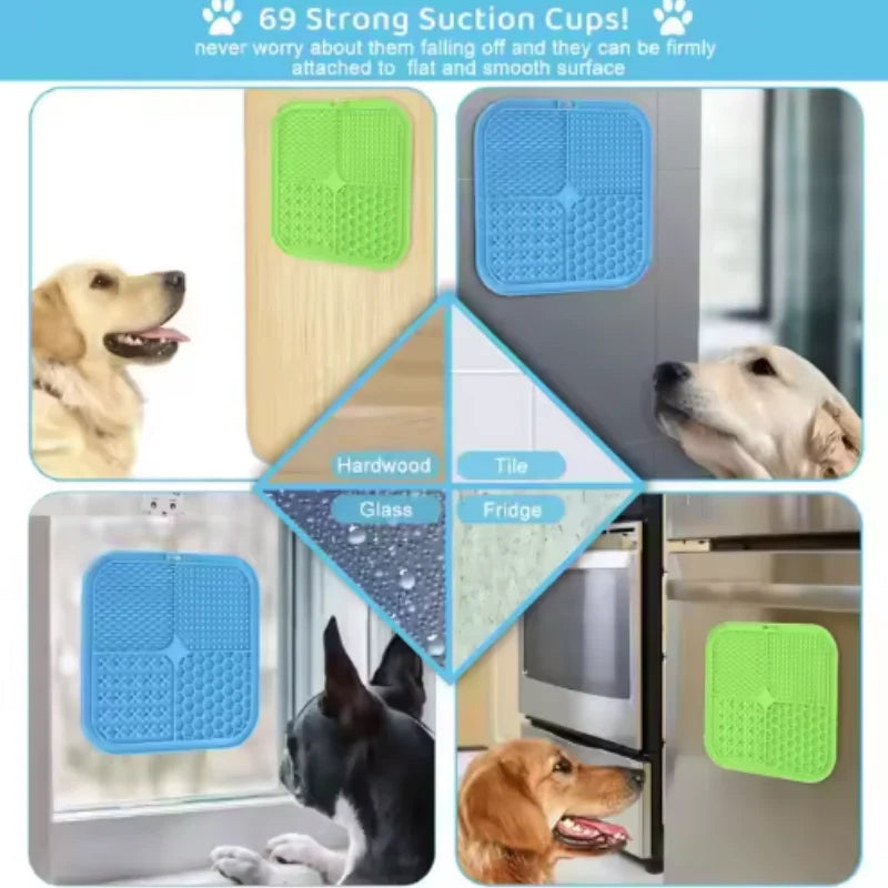 Silicone Lick Mat for Dogs – Slow Feeder & Bath Distraction Mat