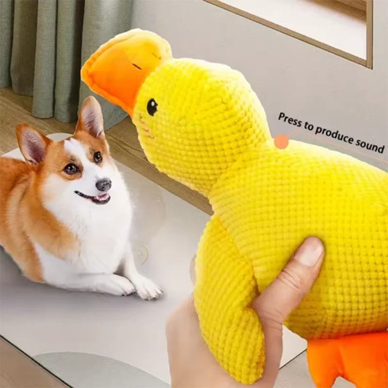 Squeaky Dog Toy Plush Duck Interactive Toy for Dogs