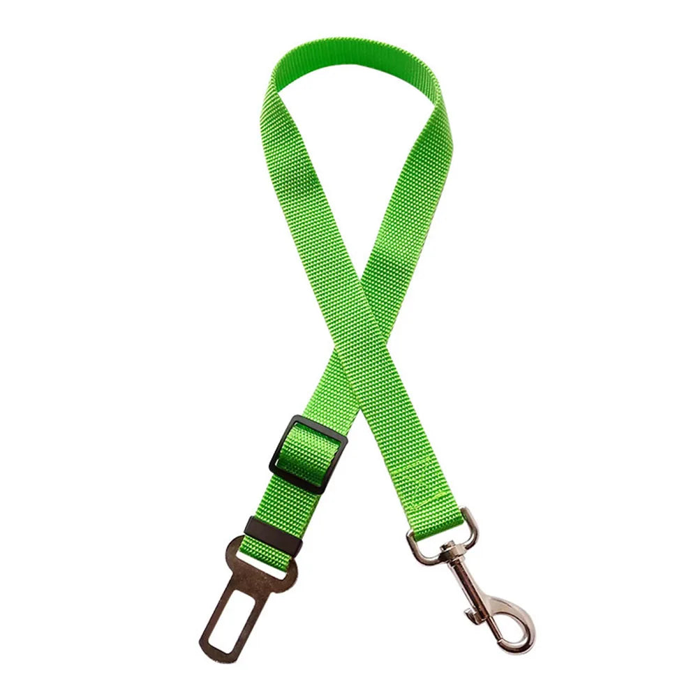 Adjustable Dog Car Seat Belt – Nylon Reflective Travel Harness