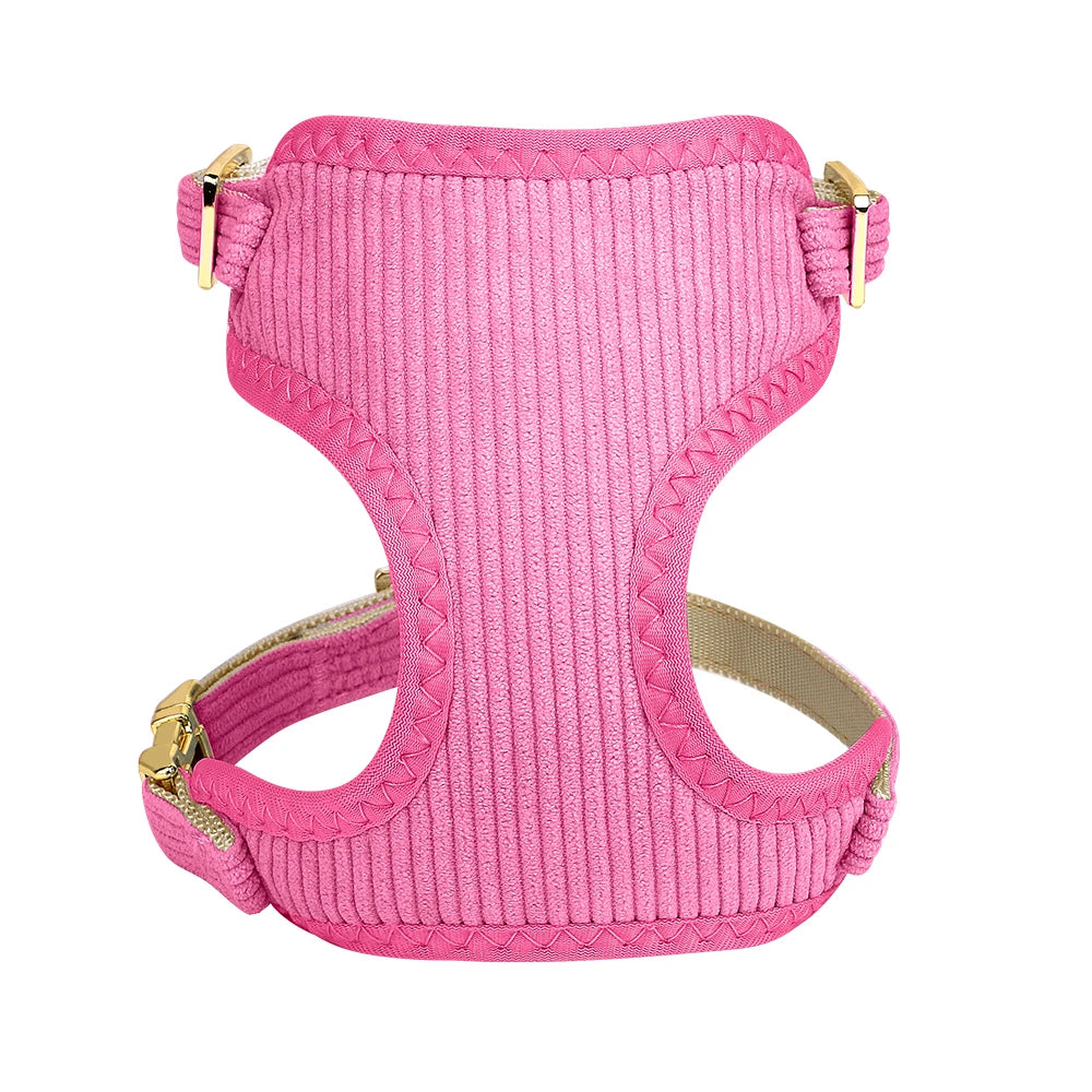 Dog Harness Leash Set, Soft Adjustable Harness & Collar for Small Dogs