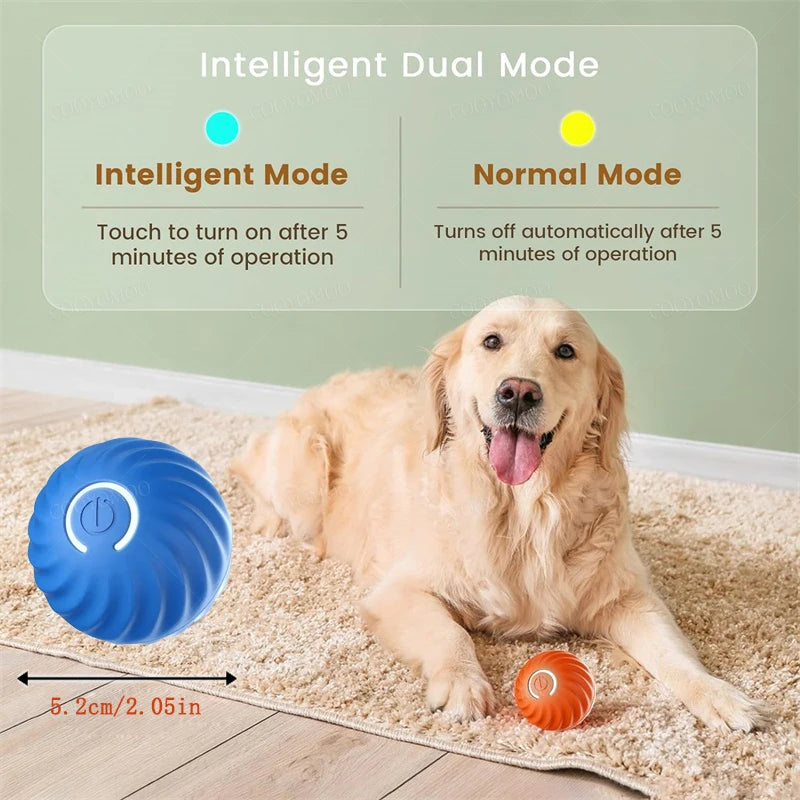 Interactive Dog Ball – USB Rechargeable Automatic Moving Toy