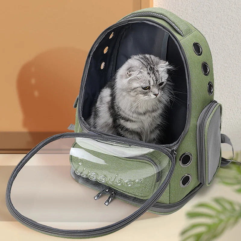 Cat Carrier Backpack – Transparent Breathable Pet Travel Bag