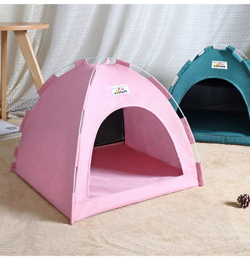 Foldable Cat House – Portable Four-Season Pet Tent