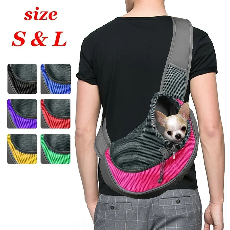 Dog Sling Carrier – Breathable Small Dog Backpack for Travel