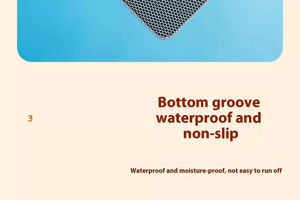 Large Cat Litter Mat – 2-Layer Waterproof Washable Catcher