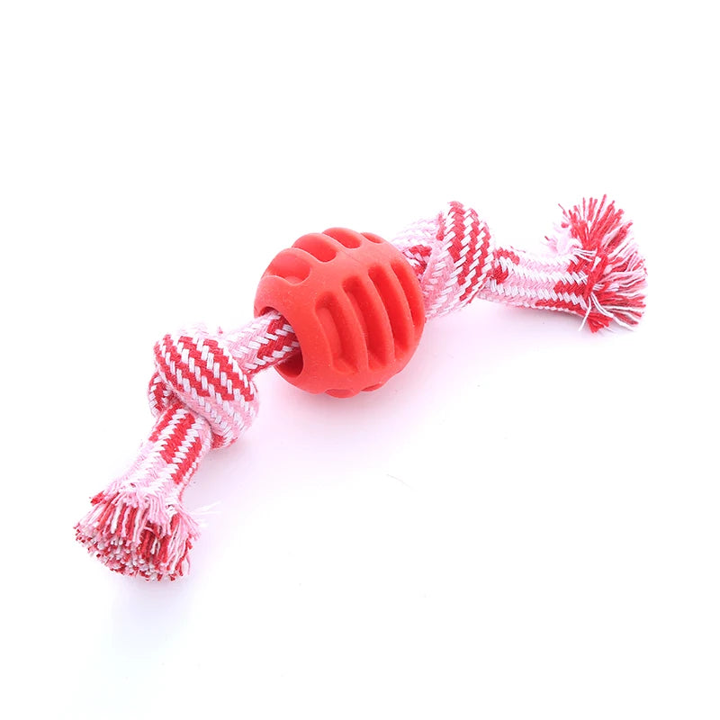 Dog Rope Ball Toy – Double Knot Chew Toy for Dogs