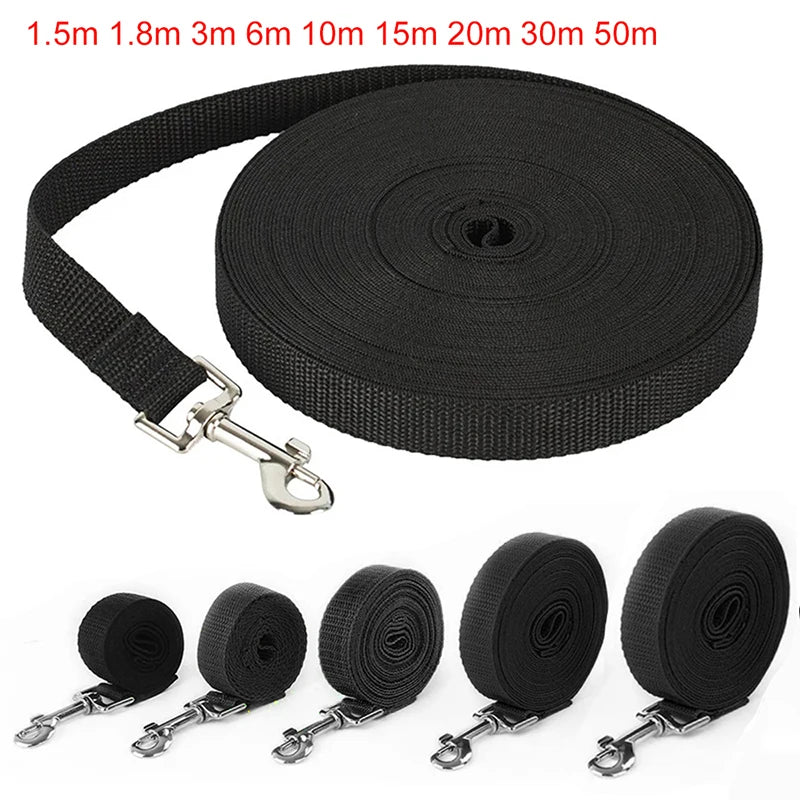 Long Dog Training Leash – Nylon Lead for Outdoor Walking