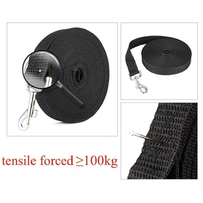 Long Dog Leash – 1.2M-30M Nylon Training Rope for Outdoor Use