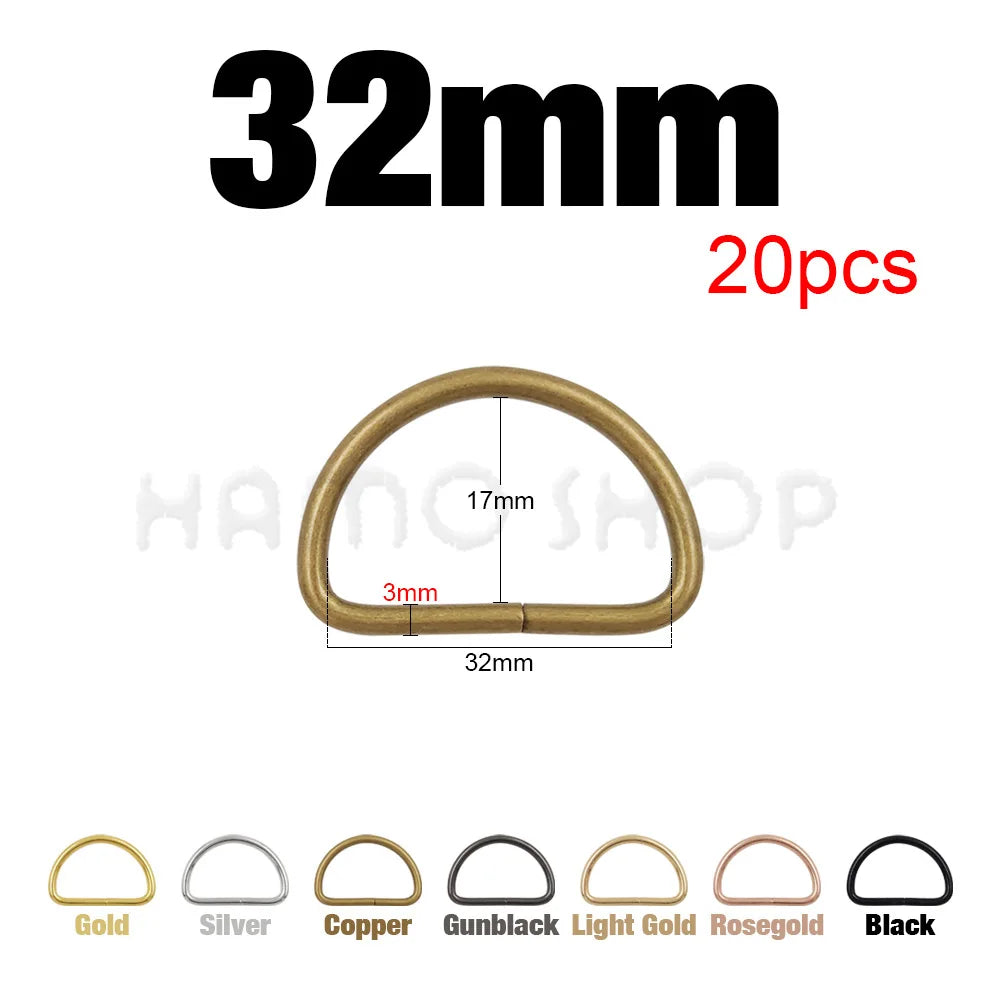 Metal D Ring Buckle – Bag Strap Hardware for Leather Craft DIY