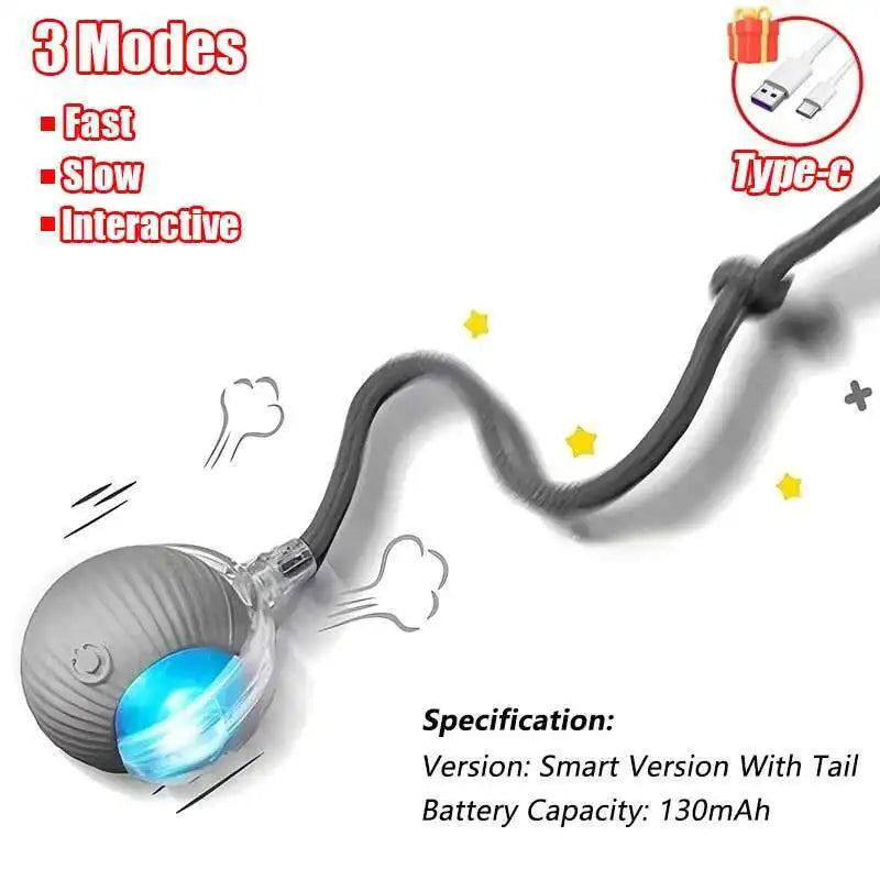 Automatic Dog Ball Toy – Rechargeable Interactive Rolling Ball