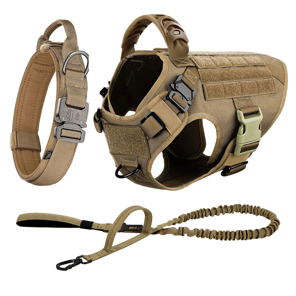 Large Dog Harness and Leash Set, Adjustable Padded Walking Vest