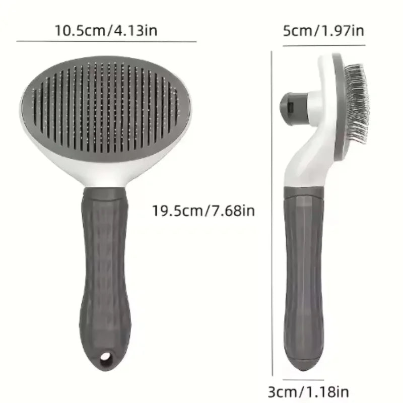 Dog Grooming Brush Self Cleaning Pet Hair Removal Comb