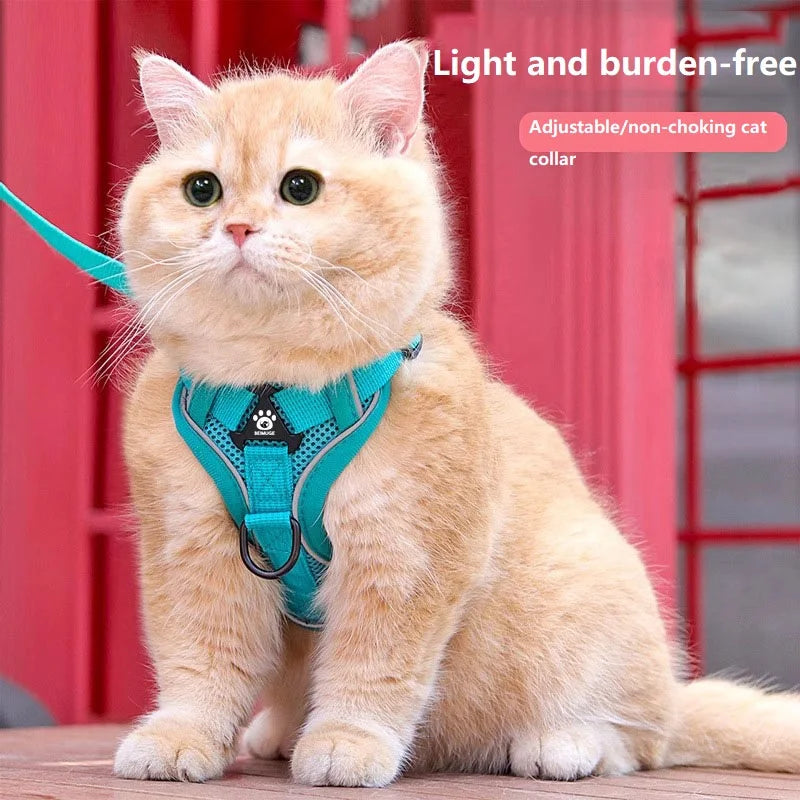 Cat Harness and Leash – Anti-Escape Reflective Kitten Harness