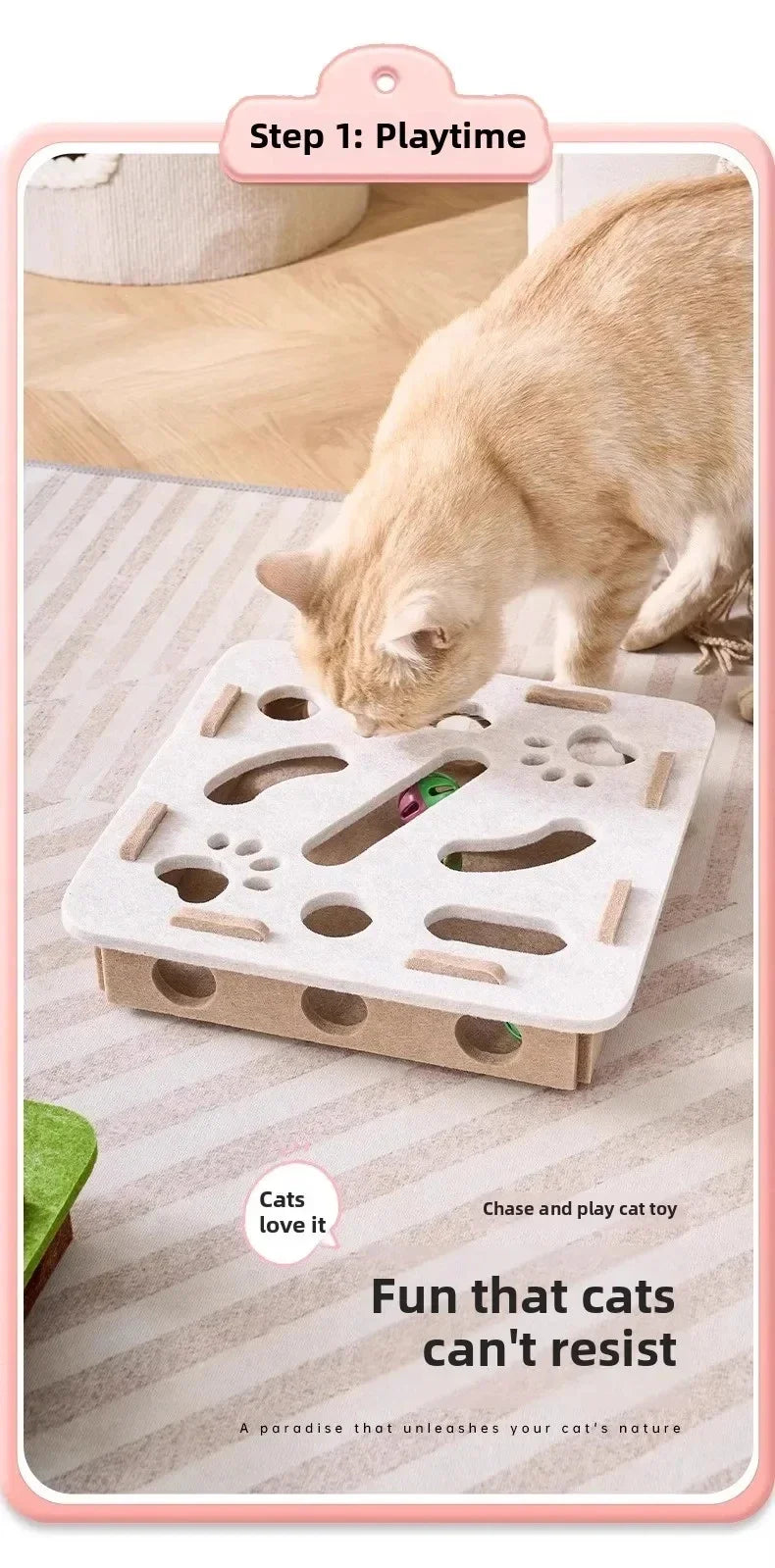 Cat Puzzle Toy Interactive Exercise Ball Toy for Indoor Cats