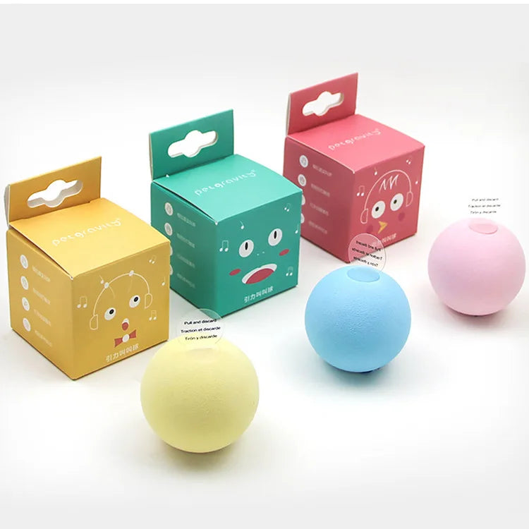Interactive Cat Ball Toy – Plush Animal Sound Toy