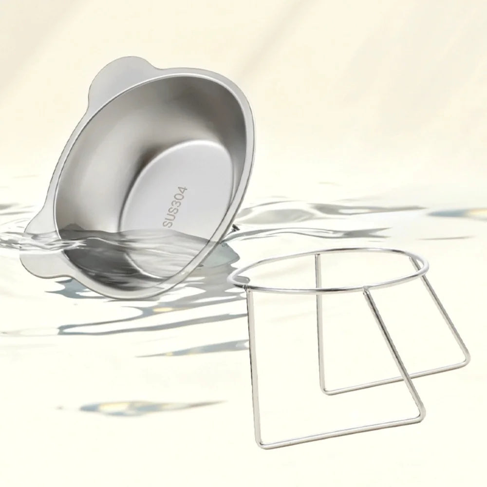 Elevated Pet Bowl – Stainless Steel Angled Dog & Cat Feeder