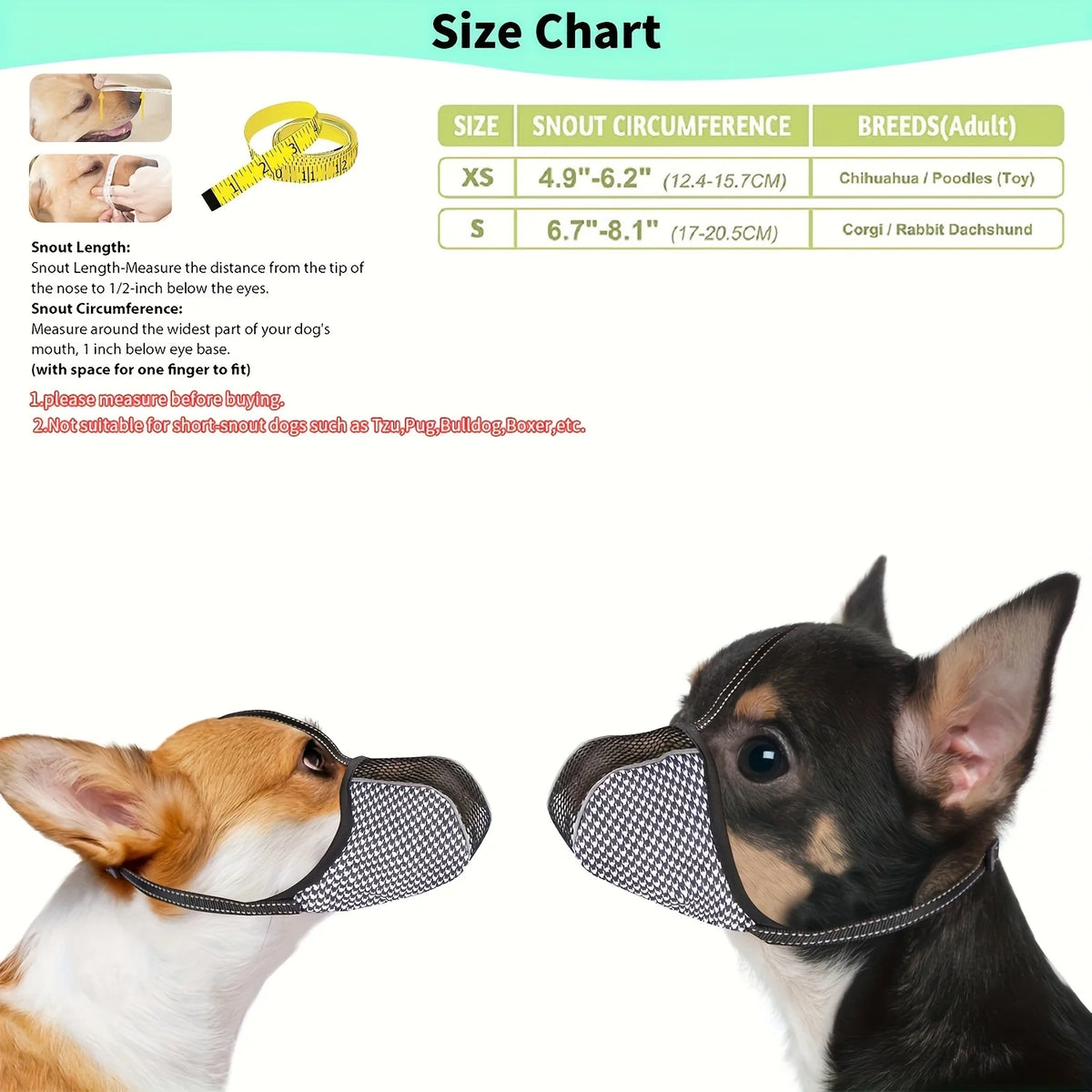 Dog Muzzle – Breathable Mesh Anti-Bark & Anti-Bite Mask