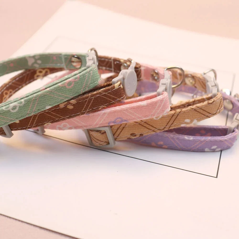 Breakaway Cat Collar with Bell – Adjustable Kitten & Small Dog Collar