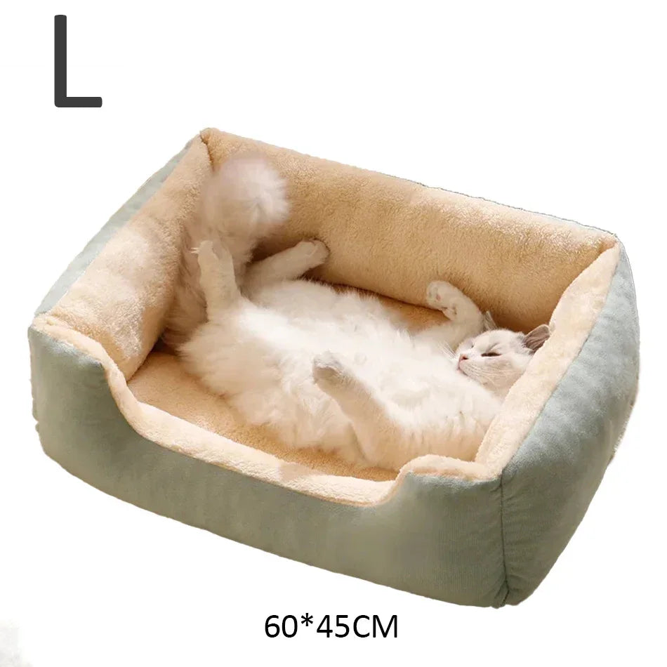 Plush Cat Bed Soft Cushion Pet Bed for Cats & Small Dogs