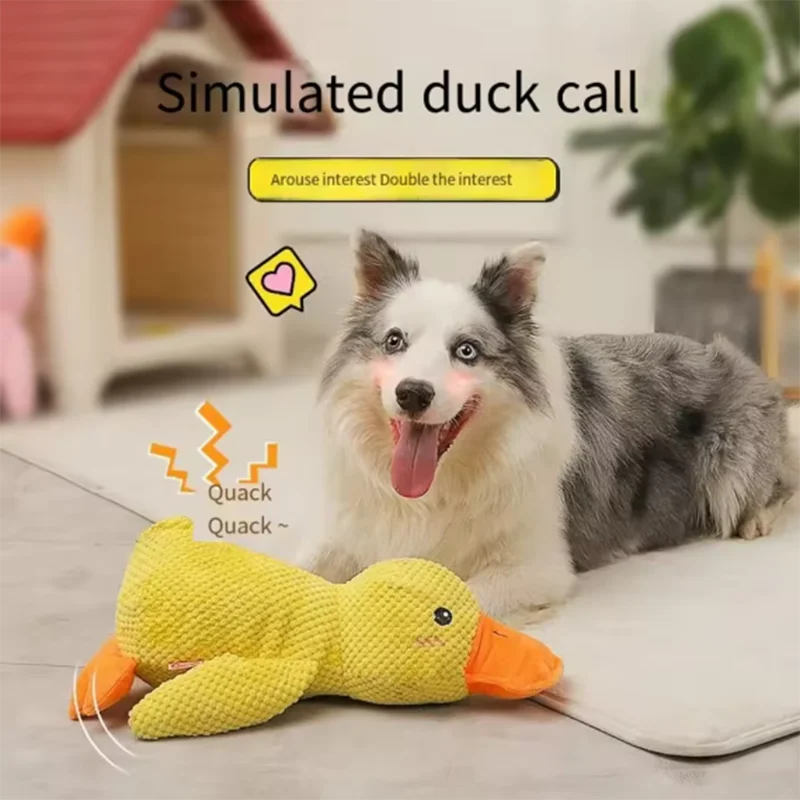 Squeaky Dog Toy Plush Duck Interactive Toy for Dogs