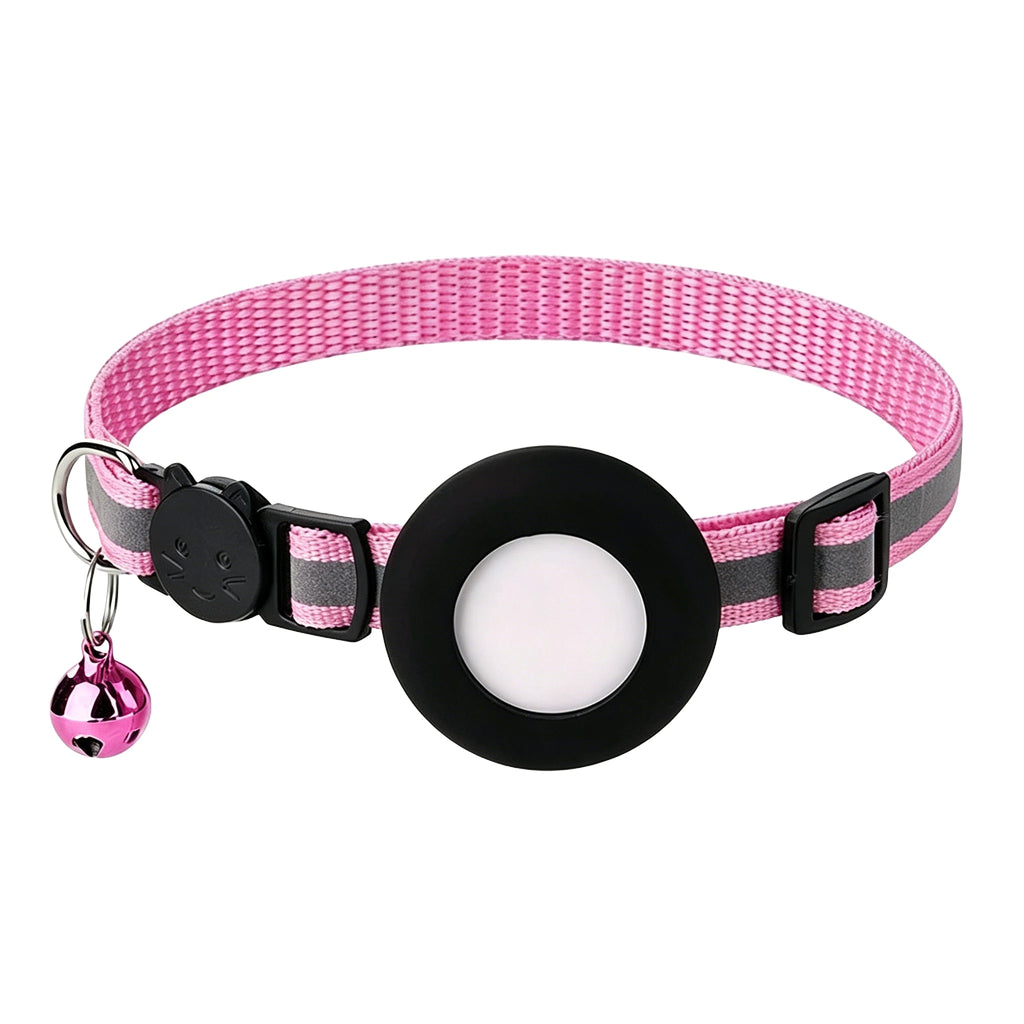 AirTag Cat Collar, Reflective Breakaway Collar With Bell