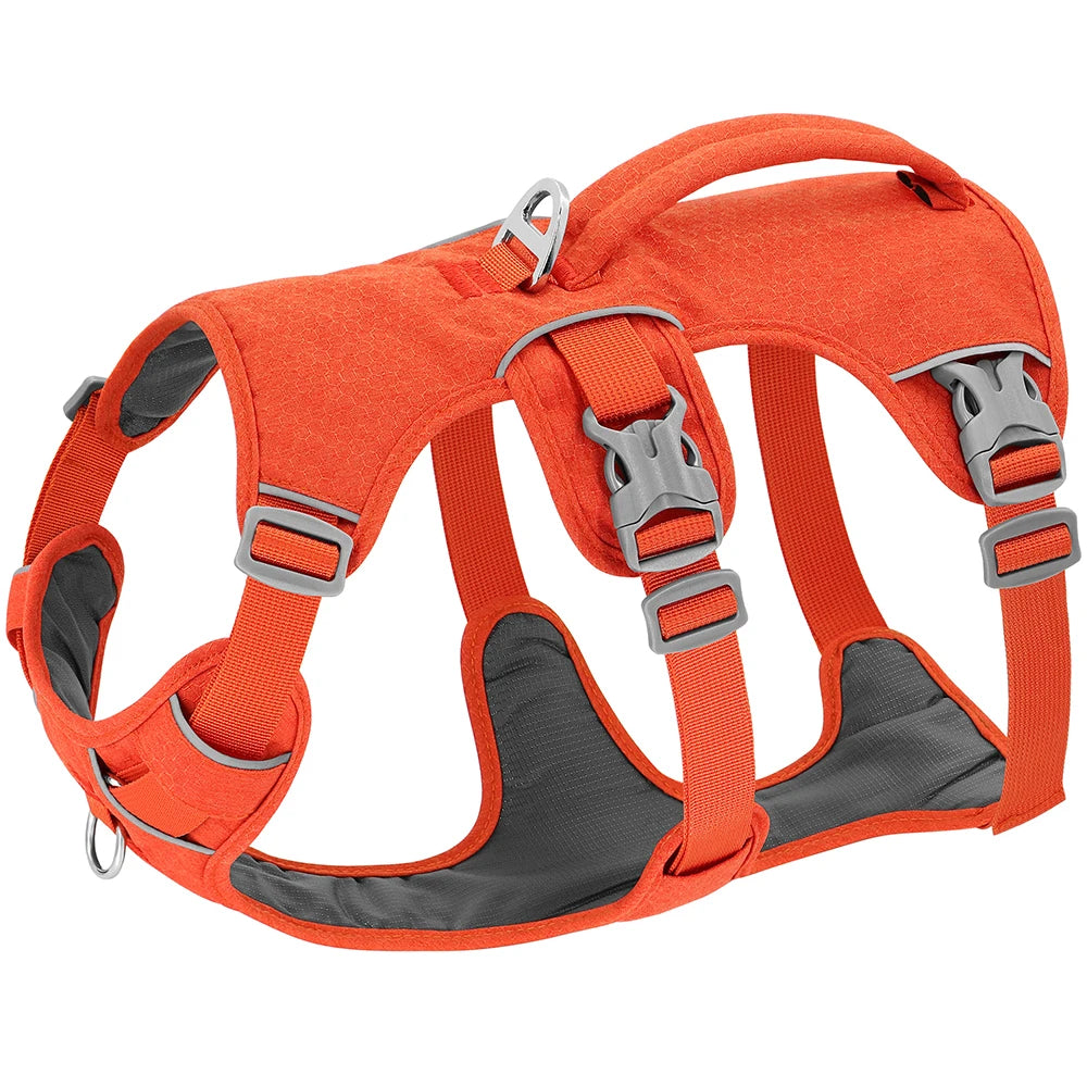 Reflective Dog Harness, Adjustable Nylon Vest with Handle