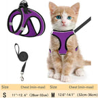 Cat Harness and Leash – Adjustable Reflective Soft Mesh Vest