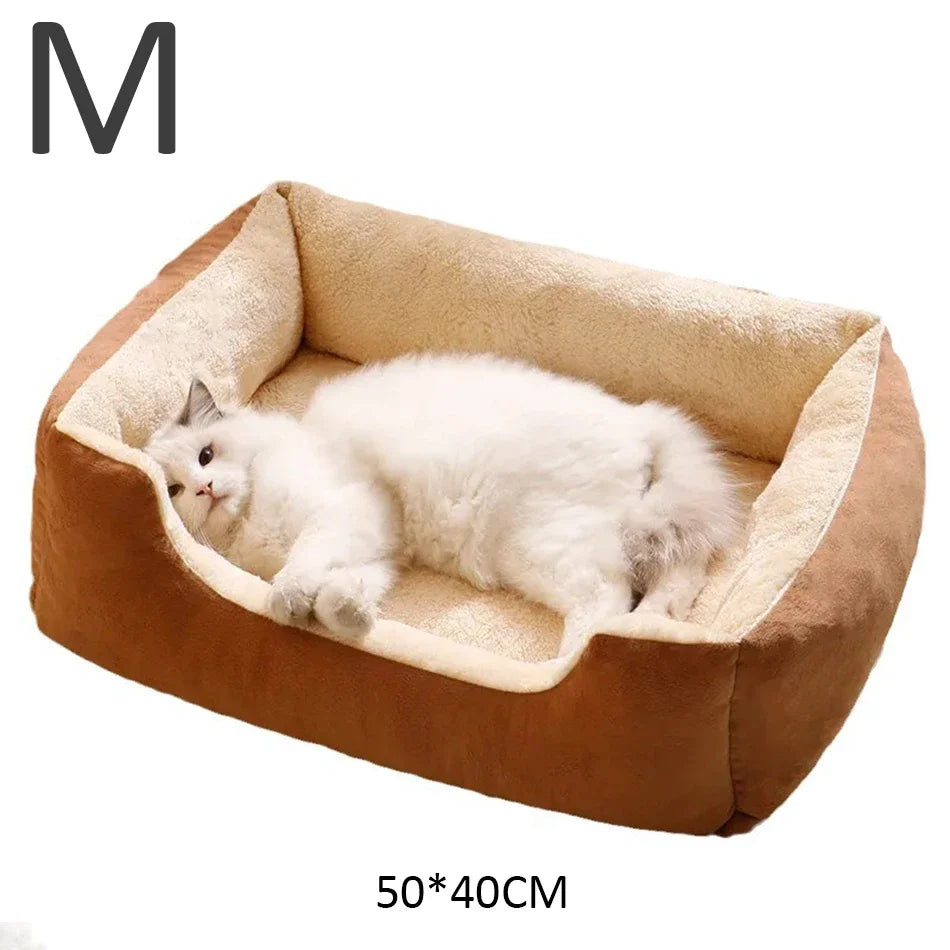 Plush Cat Bed Soft Cushion Pet Bed for Cats & Small Dogs
