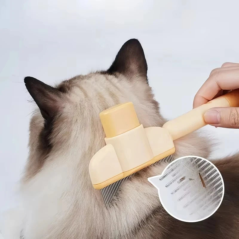 Self Cleaning Pet Hair Brush – Cat & Dog Grooming Comb